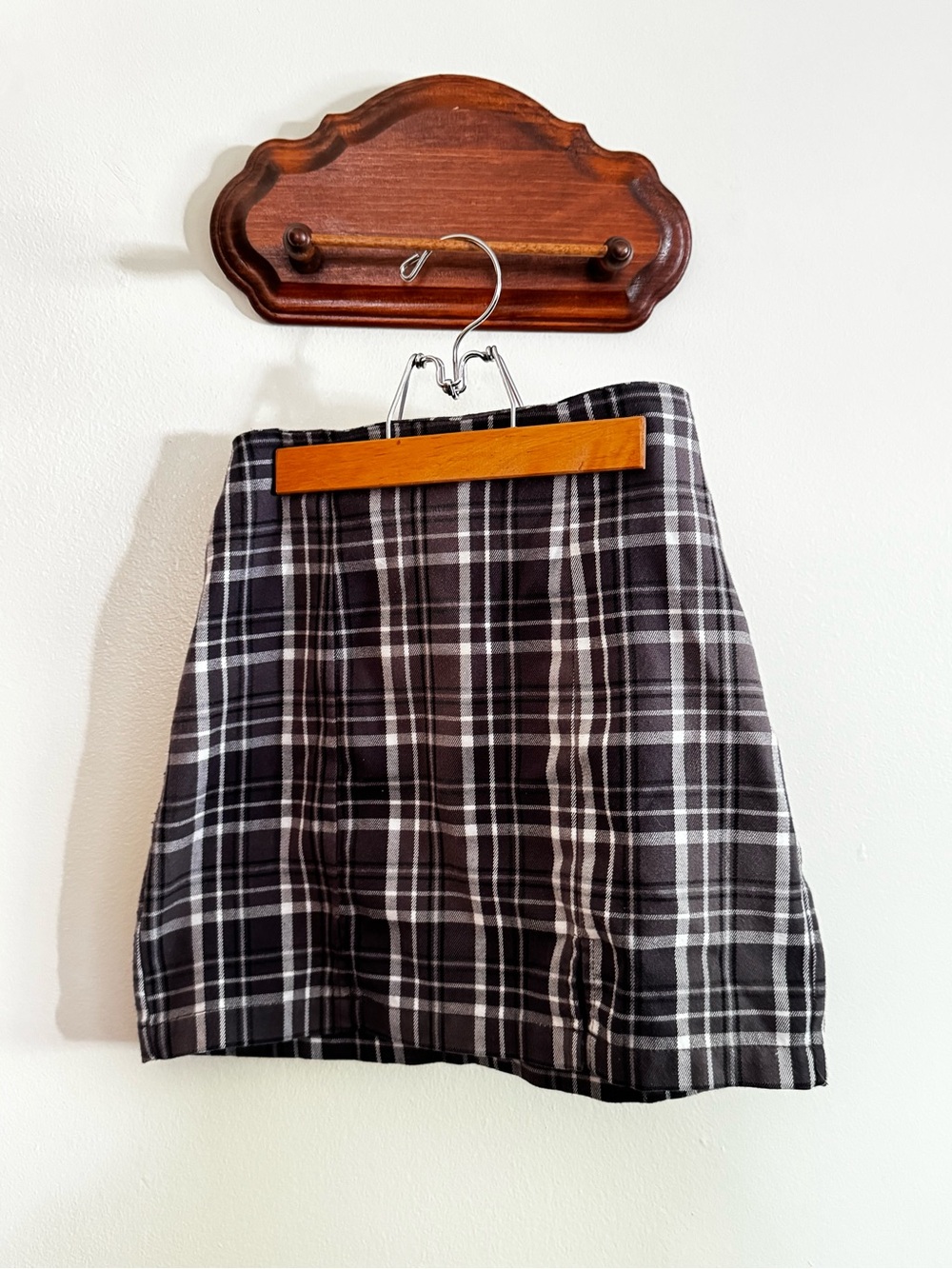 Aeropostale Grey Plaid Mini Skirt